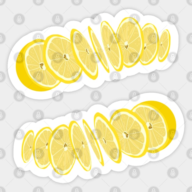 Fresh Lemon Slices Foodies Sticker by smoochugs